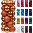 thumbnail image 1 of Emopeak 24 Piezas Adornos de Bolas de Navidad para Árbol de Navidad - Decoraciones de Árbol de Navidad Inastillables Bola Colgante Grande para Decoración de Fiestas de Bodas (Rojo, 1,2"-3,1 CM), 1 of 4