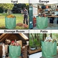 thumbnail image 3 of Bolsa de jardín profesional con tapa resellable, 120 L, bolsa de aluminio plegable e independiente con 4 asas resistentes, para residuos y hojas de jardín, 3 of 5