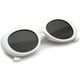 thumbnail image 4 of Gafas de sol ovaladas retro de gran tamaño con montura blanca clásica y lentes con tinte ahumado para mujer, 4 of 8