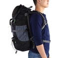thumbnail image 2 of 50L Waterproof Tactical Backpacking Backpack Sport Hiking Climbing Bag for Men Women, Black / 22.0 x 14.2 x 9.1 inches, 2 of 9