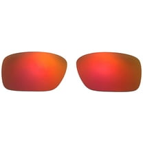 Walleva Fire Red Polarized Replacement Lenses for Oakley Det Cord(OO9253 Series) Sunglasses
