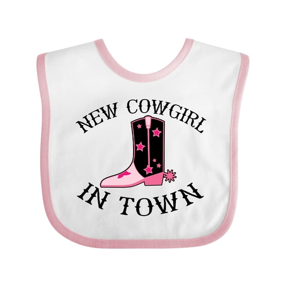 Inktastic New Cowgirl in Town Cow Girl Girls Baby Bib