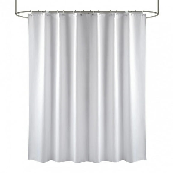 Heavy Duty Solid Shower Curtain Fabric Waterproof Bathroom Curtain Long Stall Size 230/200CM Black White Grey Brown Blue Color