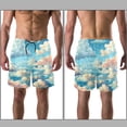 thumbnail image 3 of luoweisi Men's Beach Shorts Quick Dry Swim Trunks with Mesh Lining Clouds L, 3 of 5