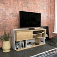 thumbnail image 2 of Raca 47'' Modern TV Stand, Entertainment Center, Console Table for Livingroom, Bedroom, Playroom or Recreation Room Accomodate Up To 60'' TVs Natural Oak White, 2 of 6