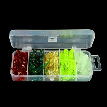 kayannuo Clearance 50PCS Soft Lure Fishing Bait Capuchin maggots Grub worm Silicone 5cm