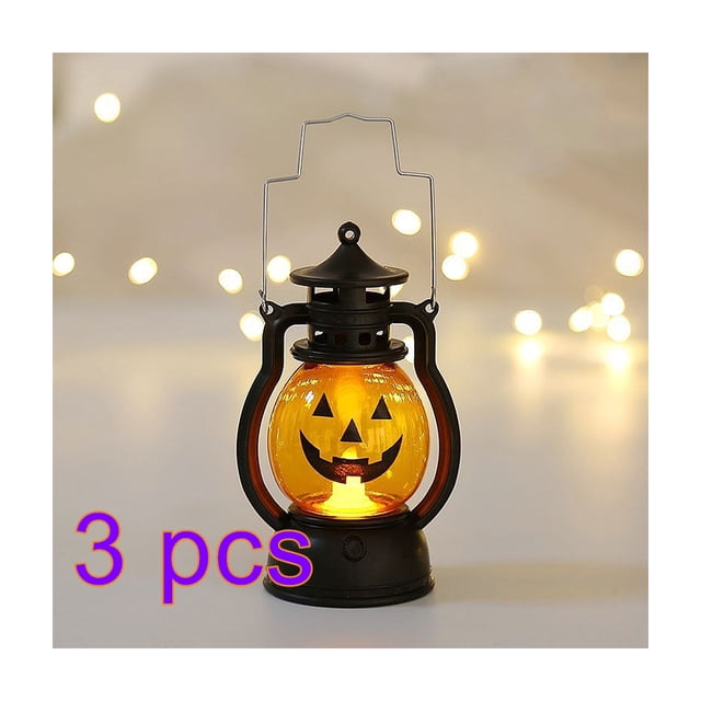 Luz de la linterna Fiesta de Halloween LED Lámpara de calabaza Decoración Luz colgante sin llama, Tipo A Vogacara HA007381-01*3