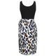 thumbnail image 3 of Vestido sin mangas con estampado de leopardo y cuello redondo a la moda informal Primavera/Verano para mujer, 3 of 5
