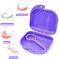 thumbnail image 2 of Keedolla 2 Pcs Étui de Protection Buccale Mignon avec Trous de Ventilation, Boîte de Rétention Dentaire avec Outil de Retrait d'Appareils Invisibles - Violet et Blanc, 2 of 8