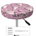 thumbnail image 4 of Daiia Rose Flowers Stool Covers Round,Round Bar Stool Covers Waterproof Bar Chair Covers Washable Stool Cushion Slipcover for 12-14 Inch Chair-12 inch, 4 of 7