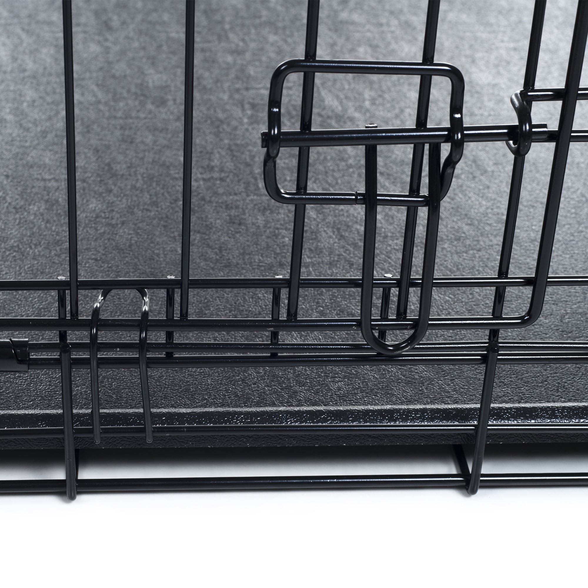 Petmaker Double Door Dog Crate, Black, Small, 30"L