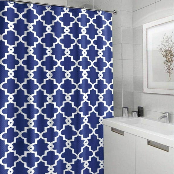 Geometric Fabric Shower Curtain