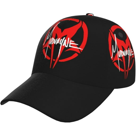 Mudvaynes Hat Curved Brim Baseball Cap Adjustable Snapback Cap for Men and Women Black