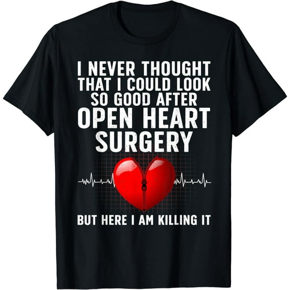 Open Heart Surgery Art For Men Women Heart Patient Operation T-Shirt