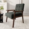 thumbnail image 2 of Castle Place Shabby Chic Accent Chair, Charcoal Grey, 2 of 10