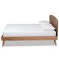 thumbnail image 3 of Baxton Studio Keagan Mid-Century Engineered Wood Back Support Platform Bed, Full, Walnut Brown, 3 of 10