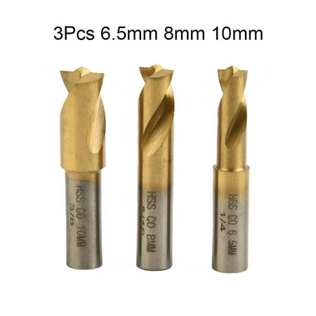 

3pcs 6.5mm 8mm 10mm HSS CO Spot-Weld Cutter Welding Drill Bit Countersink Bit