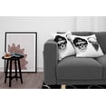 thumbnail image 3 of Ambesonne Black White Throw Pillow Cover 2 Pack, Funny Skull Band, 24", Black White, 3 of 7