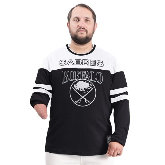 Men's G-III Sports by Carl Banks  Black Buffalo Sabres Adaptive Wear Outlast Durene Long-Sleeve T-Shirt