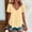 Yellow, variant on V-Neck Womens Shirt Short Sleeve Summer Women Blouse Ruffles Fancy Yellow Loose Leisure Holiday Solid Color Tops