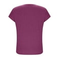 thumbnail image 3 of Annhoo Womens Summer Tops Crew Neck Cap Sleeve Tunics Trendy Casual Solid Color Going out Basic Blouses, 3 of 5