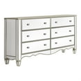 thumbnail image 6 of FOA Gavvi Glam 3-Piece Silver Wood Bedroom Set - King + Nightstand + Dresser, 6 of 12