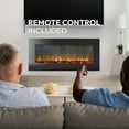 thumbnail image 6 of Cambridge 56-in. Black Indoor Wall Mount Electric Fireplace with Log Display, 6 of 20