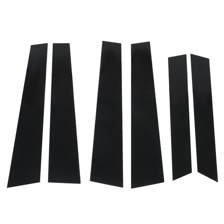 SCITOO Fit for 2007-2011 for Honda CR-V 2.4L 6PCS Set Door Trim Piano Cover Black Pillar Posts