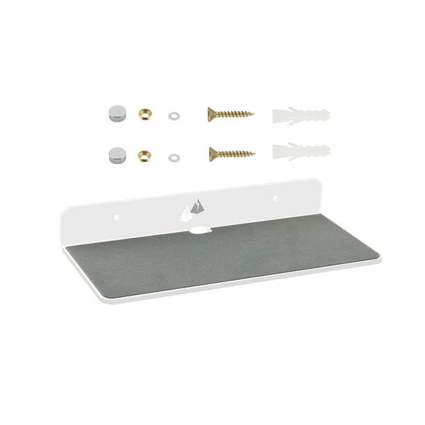 Soporte de sonido para montaje en pared, ahorra espacio con tornillos, herrajes, estante universal resistente Claro