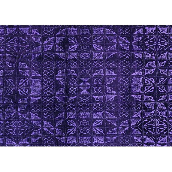 Ahgly Company Indoor Rectangle Abstract Purple Modern Area Rugs, 8' x 12'
