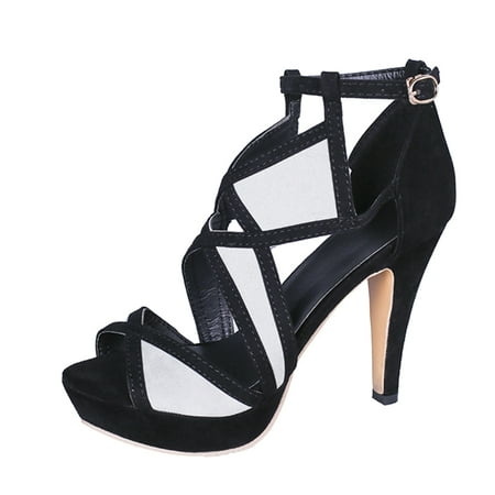 

adviicd Womens Pumps Knee High Heels Plus Buckle Women Mouth Fashion Fish High Heel Pumps Wide Calf Women High Heel
