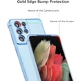 thumbnail image 3 of for Samsung Galaxy S21 Ultra Case Luxury Plating Case Cover Slim Lightweight Glossy Bling Phone Case Soft TPU Shockproof Bumper Case Electroplated Case,Blue, 3 of 12