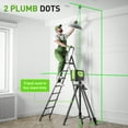 thumbnail image 5 of Huepar Green Beam Self-Leveling Laser Level Cross Line Laser Level Tools with 2 Plumb Dots and 360° Magnetic Pivoting Bracket, 5 of 9