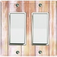 thumbnail image 1 of Metal Light Switch Plate Outlet Cover (Image of Beige Fir Fence FEN008), 1 of 13
