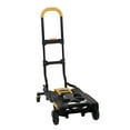 thumbnail image 6 of COSCO Shifter XL 2-in-1 Folding Hand Truck and Cart with Extendable Handle and Folding Toe Plate, Compact Steel Dolly with 300 lb Capacity, Ideal for Home, Office, or Travel Use, Black/Yellow, 6 of 13