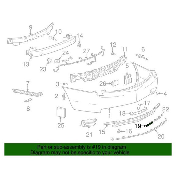 GM 20901449 Filler-Rr Bpr