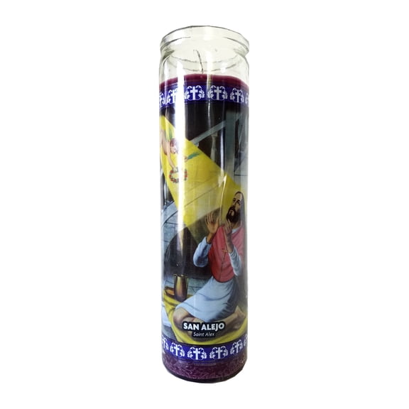 Saint Alex (San Alejo) Purple Devotional Candle