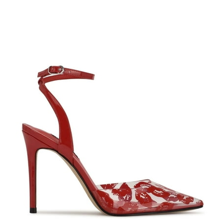 

Nine West Foreva Red Lip Kiss High Pointed Toe Ankle Strap Stiletto Heeled Pump (Medium Red 7)