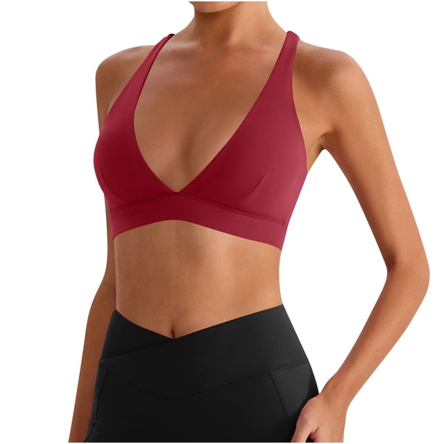 Sports Bra for Women, High-Impact Support Wireless Workout Bra with Removable Padded Cups, Breathable Racerback Design for Gym, Yoga and Home Leisure