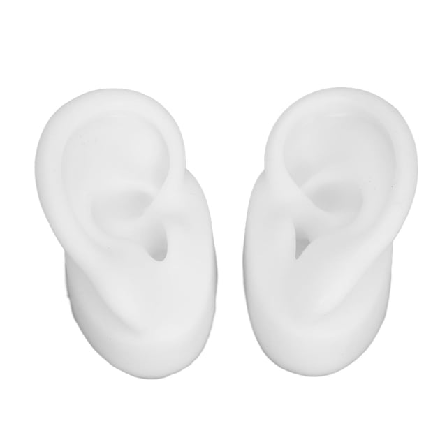 Flexible Silicone Ear Model for Earrings Earphones Display, Lifelike Easy to Use Multifunctional Reusable Portable Practice Ear Model