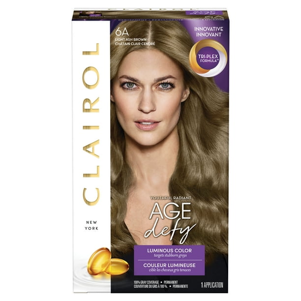 Clairol Age Defy Permanent Hair Color Creme, 6A Light Ash Brown, 1  Application, Hair Dye - Walmart.com