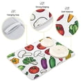 thumbnail image 3 of Yayeee Dish Drying Mat for Kitchen Counter 16"x18" Microfiber Absorbent Pad, Red Vegetables Pattern, 3 of 7
