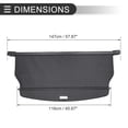 thumbnail image 7 of Retractable Cargo Cover for Jeep Grand Cherokee Rear Luggage Security Shield Black Carbon Fiber, 7 of 7