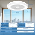 thumbnail image 5 of XAUJIX 19" Ceiling Fan with Light - 4 Colors Lighting and 6 Wind Speeds, Fan Light with Lights and Remote Control & APP, Modern Dimmable LED Ceiling Fan for Bedroom, Kids Room(White）, 5 of 8