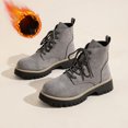 thumbnail image 5 of Womens Combat Boots Faux Suede Lace Up Chunky Platform Lightweight Non Slip Work Hiking Booties, 5 of 7