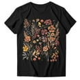 thumbnail image 4 of Women Summer Tops Women Print Short T Crew Neck Short Sleeve T Shirt Top Compression Workout Shirts plus Size Shirt Dresses Casual Womens Tops Long Sleeve Tunic V Neck Shirts Black M, 4 of 4