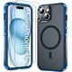 thumbnail image 3 of MOZOTER Funda magnética para iPhone 15 con [2 protectores de pantalla de vidrio], [15 pies a prueba de golpes] [Compatible con Magsafe] [resistente] funda para teléfono para iPhone 15, azul oscuro, 3 of 4