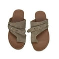 thumbnail image 6 of Sandals for Women Girls Orthopedic Flat Shoes Toe Ring Slide Flip Flop Slippers Casual Soft Retro Bohemian Thong Sandals Beach Shoes, 6 of 7