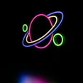 thumbnail image 6 of Northlight LED Ringed Planet Neon Lighted Wall Art - 16", 6 of 8