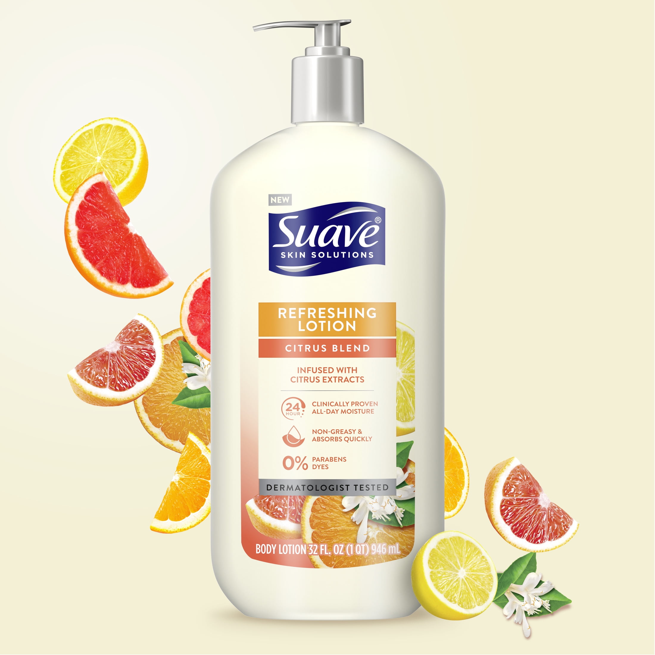 Suave Skin Solutions Citrus Blend Refreshing Body Lotion 32 Oz - Walmart.com